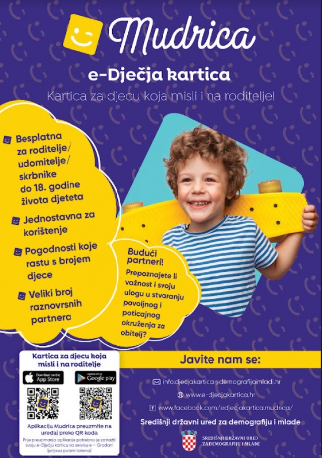 Mudrica – e-dječja kartica